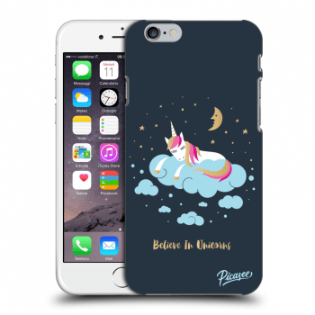 Picasee silikonowe przeźroczyste etui na Apple iPhone 6/6S - Believe In Unicorns