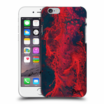 Picasee silikonowe przeźroczyste etui na Apple iPhone 6/6S - Organic red