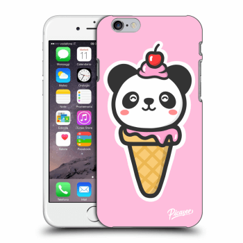 Picasee silikonowe przeźroczyste etui na Apple iPhone 6/6S - Ice Cream Panda
