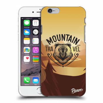 Picasee silikonowe czarne etui na Apple iPhone 6/6S - Mountain bear