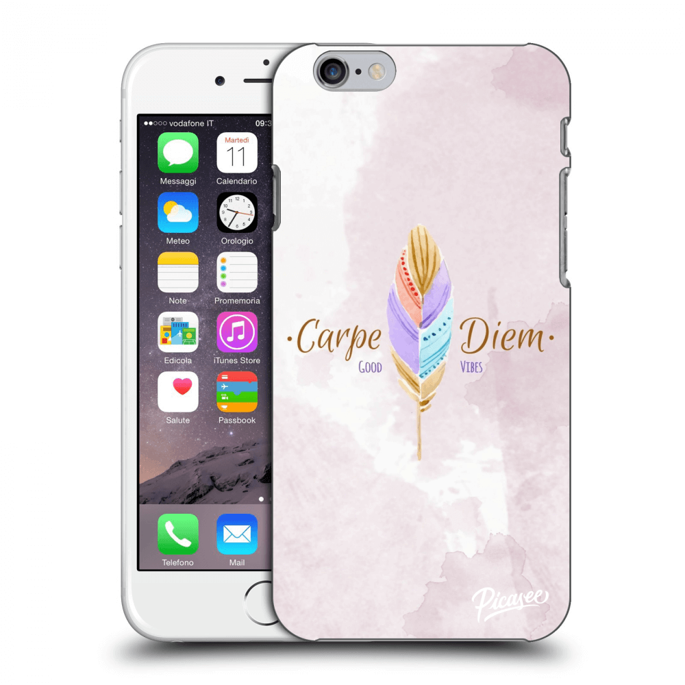 Picasee silikonowe przeźroczyste etui na Apple iPhone 6/6S - Carpe Diem