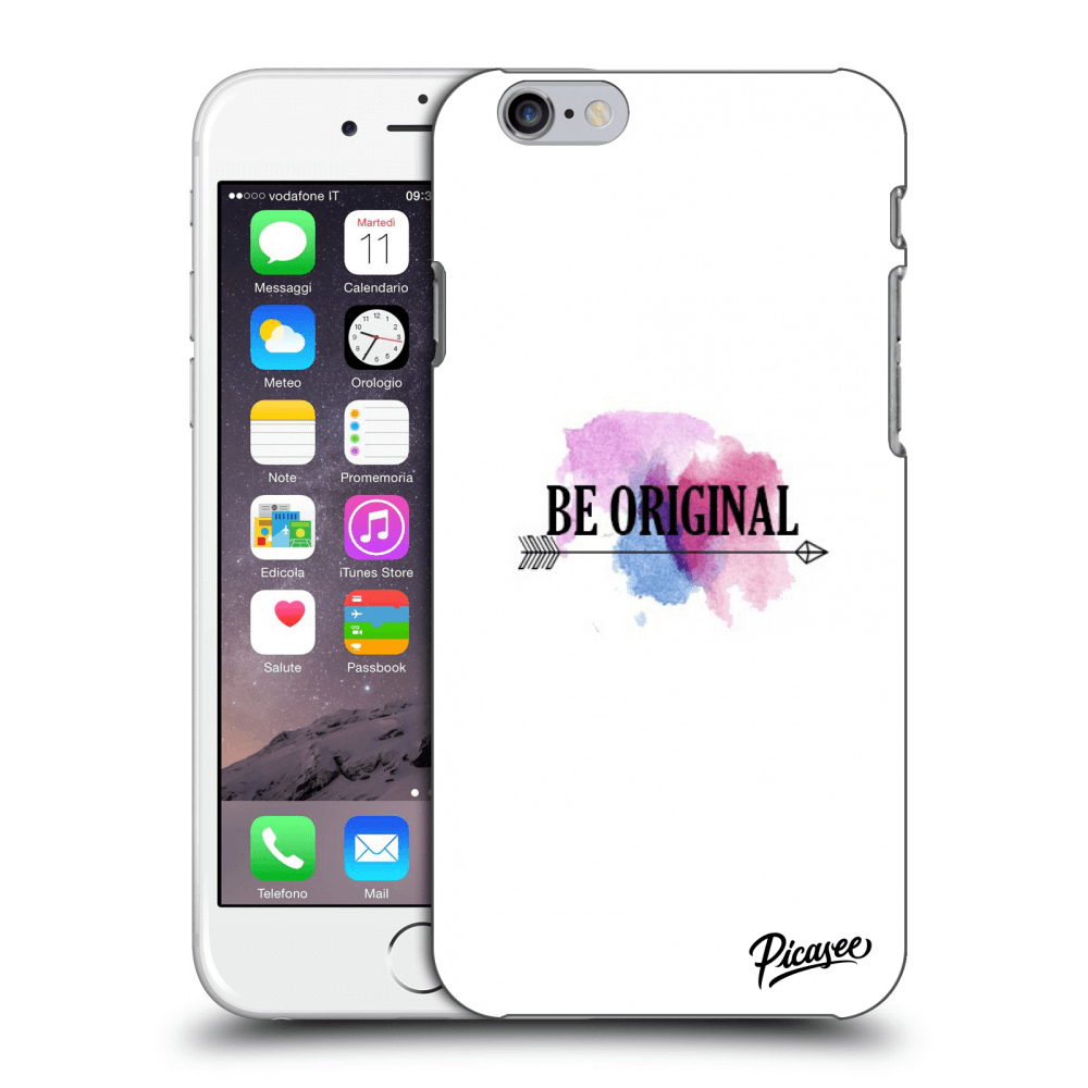 Picasee silikonowe przeźroczyste etui na Apple iPhone 6/6S - Be original