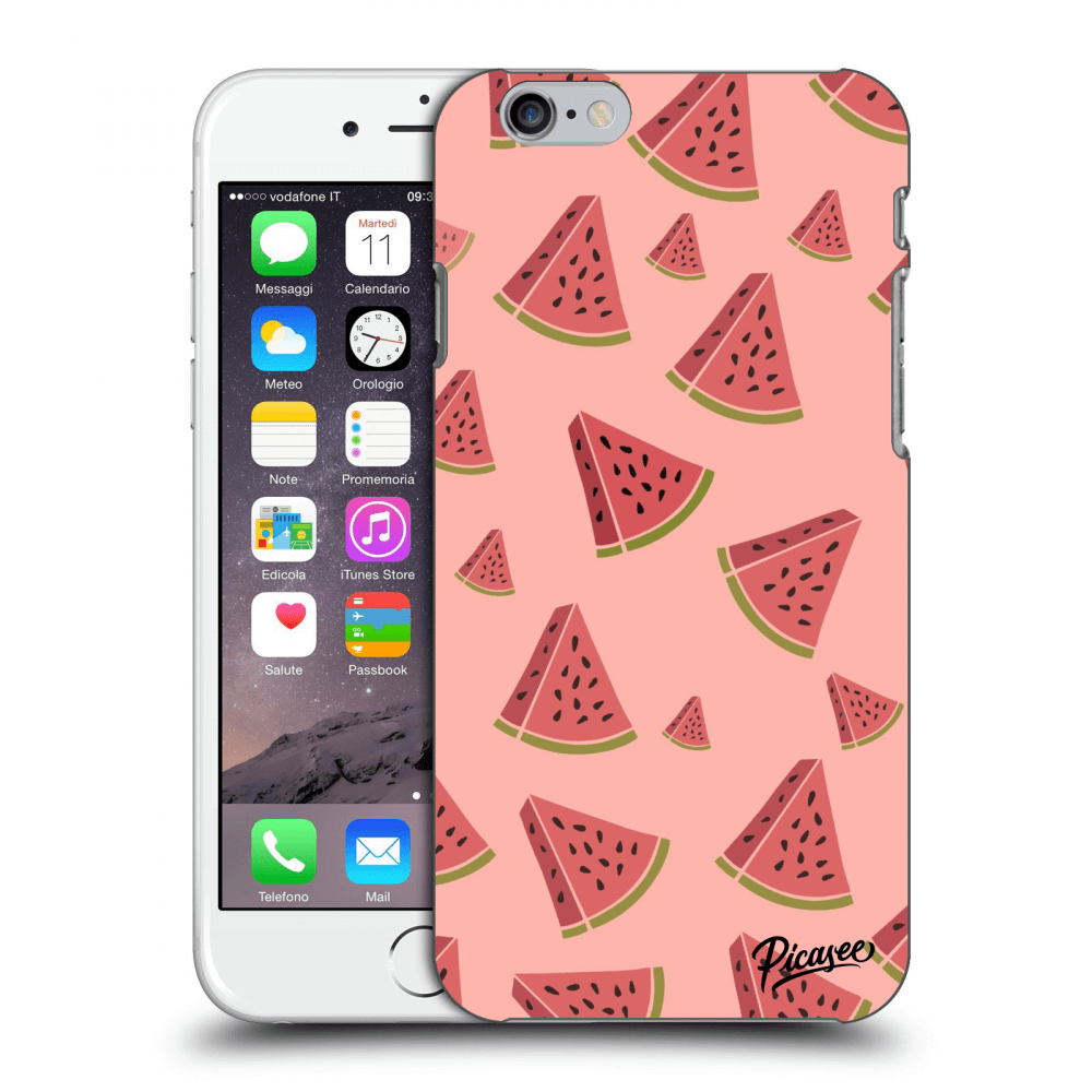 Picasee silikonowe przeźroczyste etui na Apple iPhone 6/6S - Watermelon