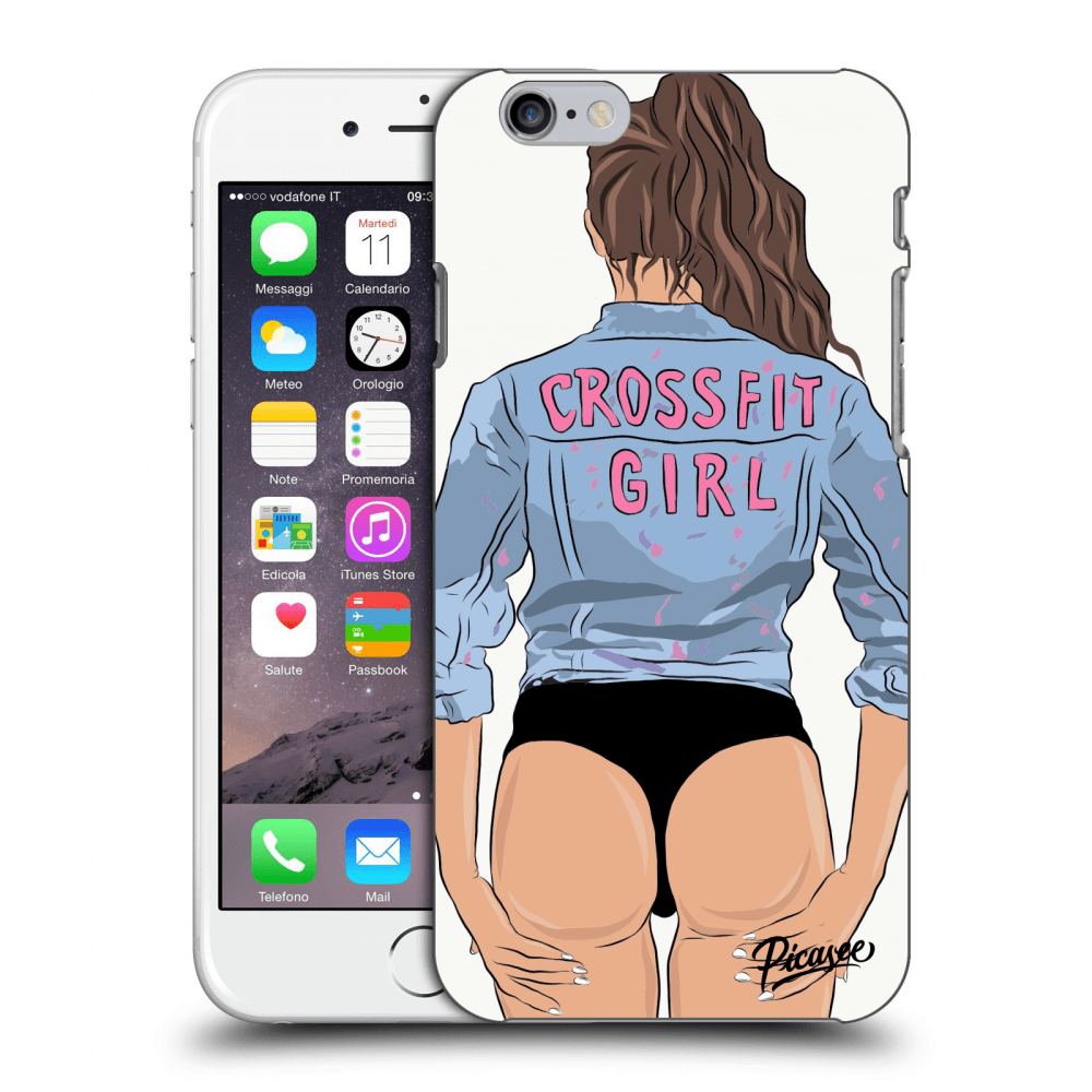 Picasee silikonowe przeźroczyste etui na Apple iPhone 6/6S - Crossfit girl - nickynellow