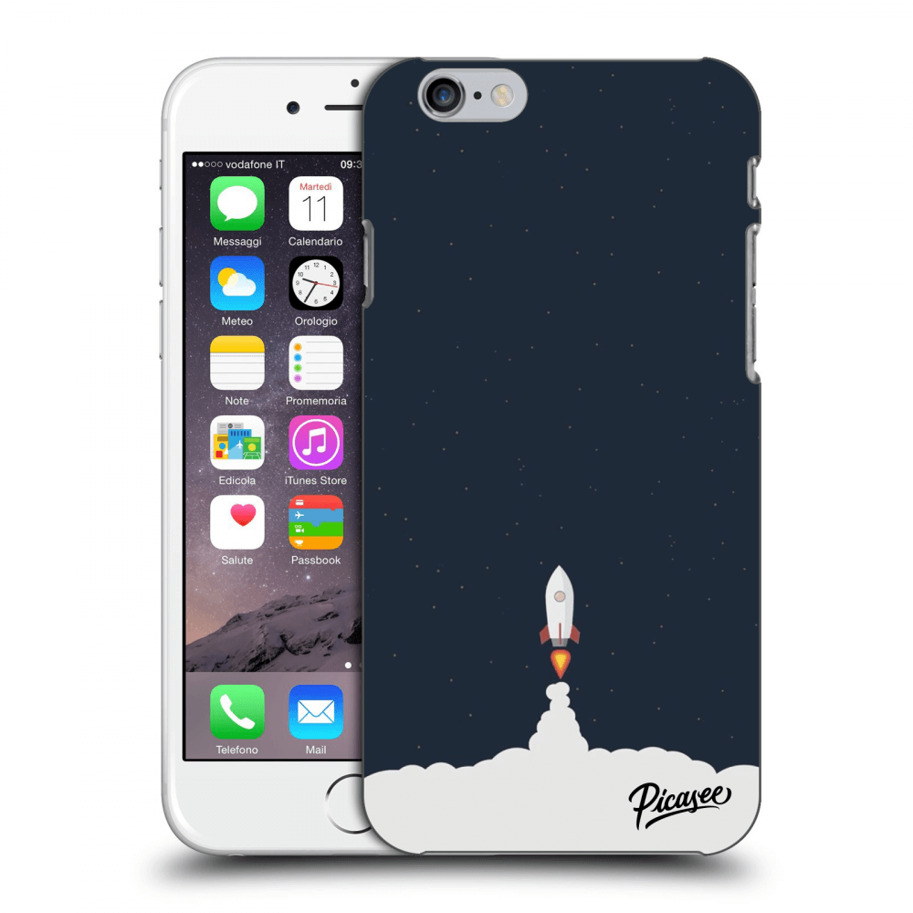 Picasee silikonowe czarne etui na Apple iPhone 6/6S - Astronaut 2
