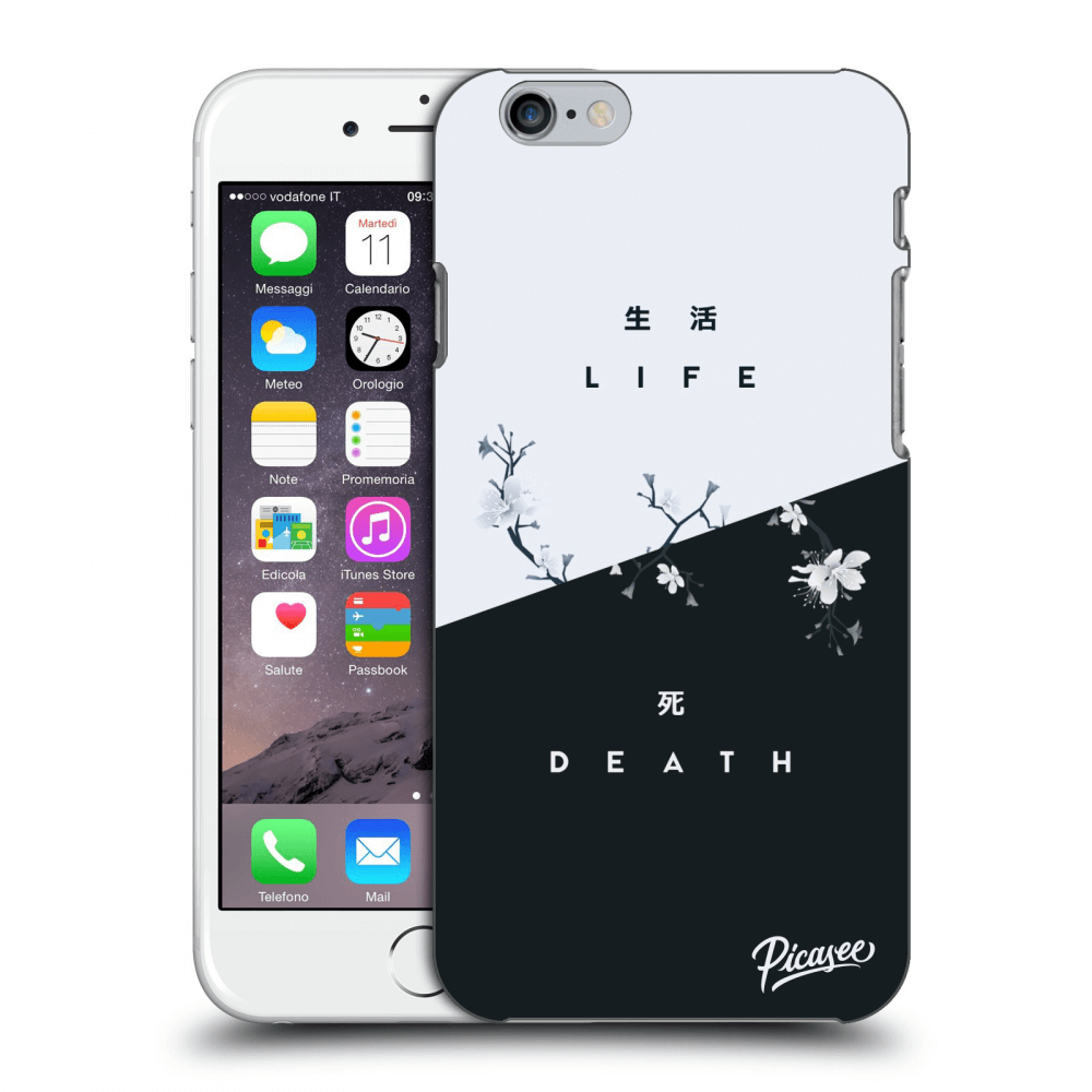 Picasee silikonowe czarne etui na Apple iPhone 6/6S - Life - Death