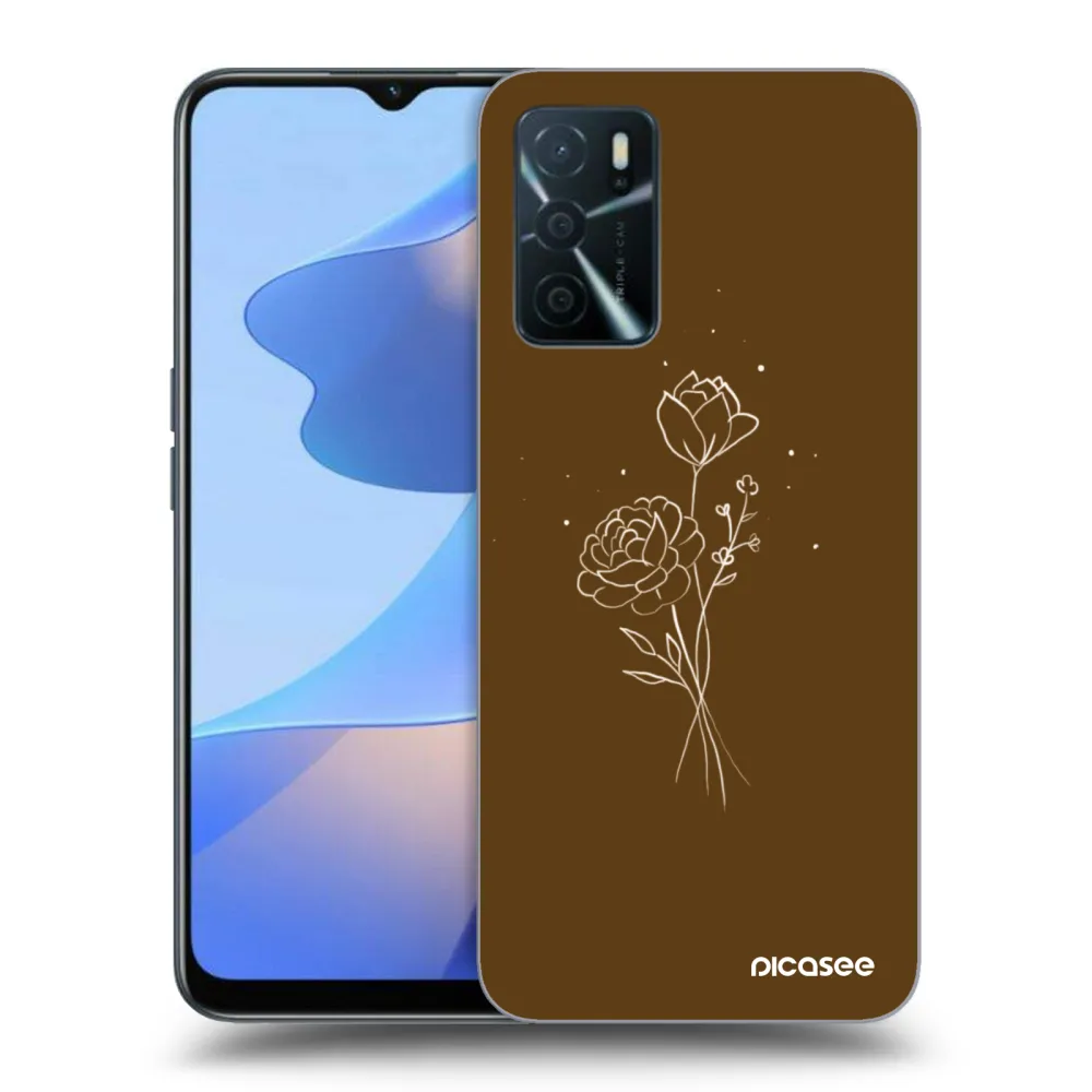 Picasee ULTIMATE CASE na OPPO A16s - Brown flowers