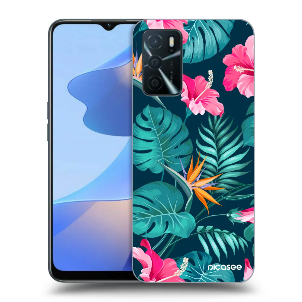 Picasee ULTIMATE CASE na OPPO A16s - Pink Monstera