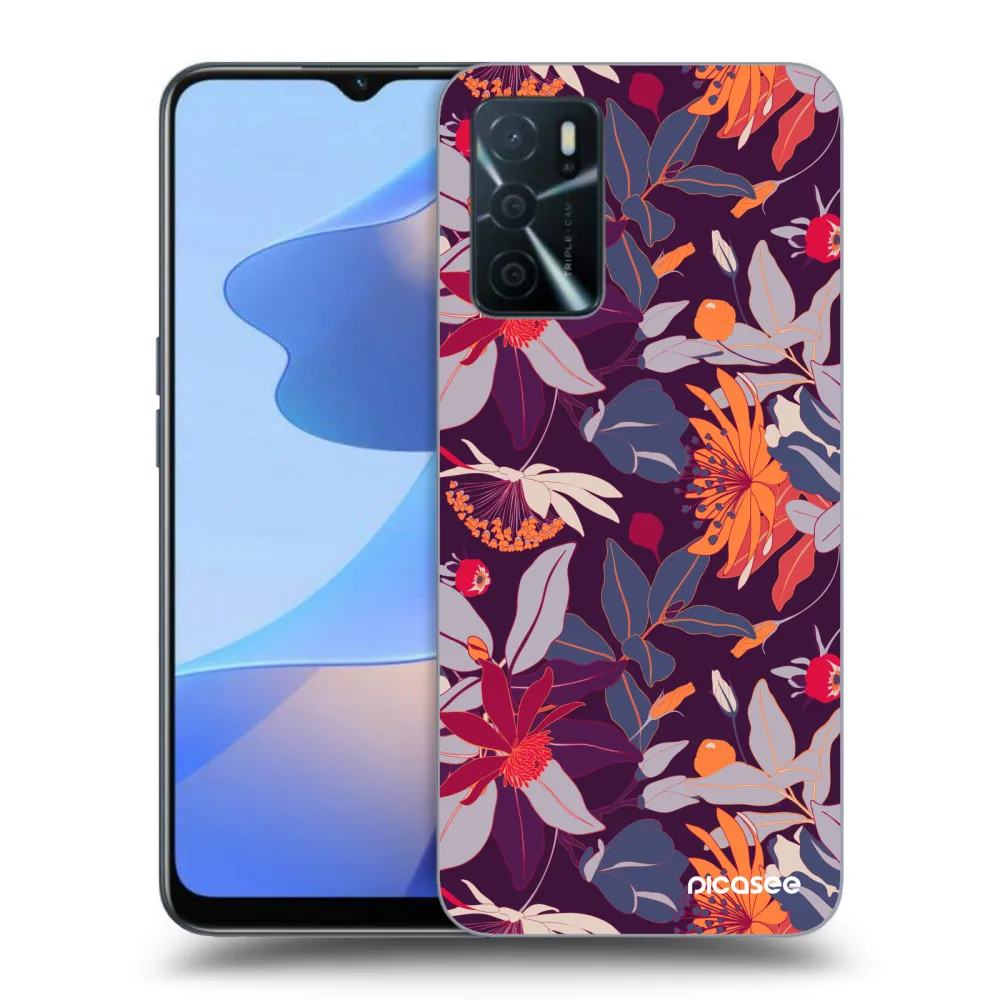 Picasee ULTIMATE CASE na OPPO A16s - Purple Leaf