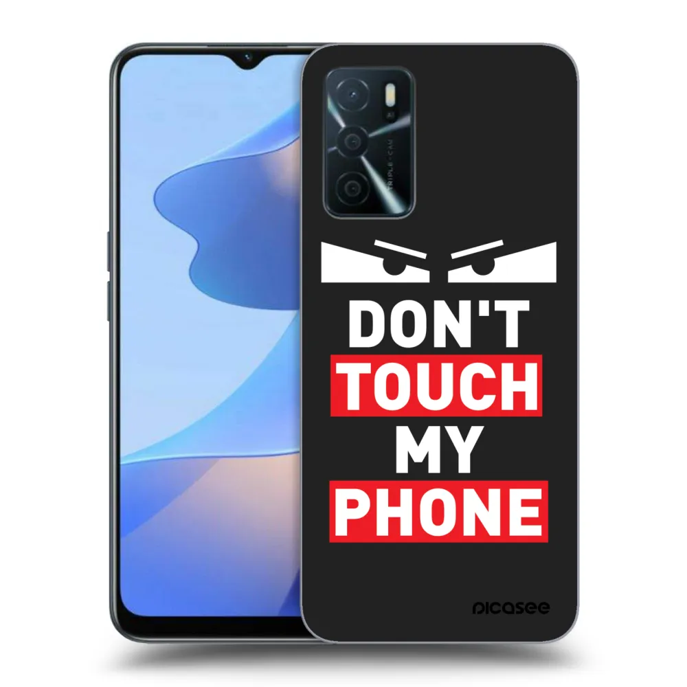 Picasee silikonowe czarne etui na OPPO A16s - Shadow Eye - Transparent