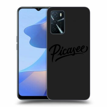 Picasee silikonowe czarne etui na OPPO A16s - Picasee - old logo - black