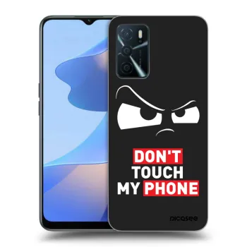 Picasee silikonowe czarne etui na OPPO A16s - Cloudy Eye - Transparent