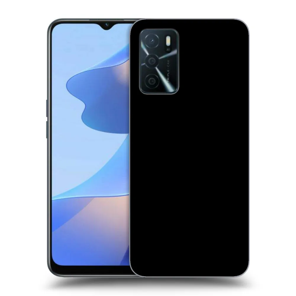 Picasee silikonowe czarne etui na OPPO A16s - Picasee - new logo - black
