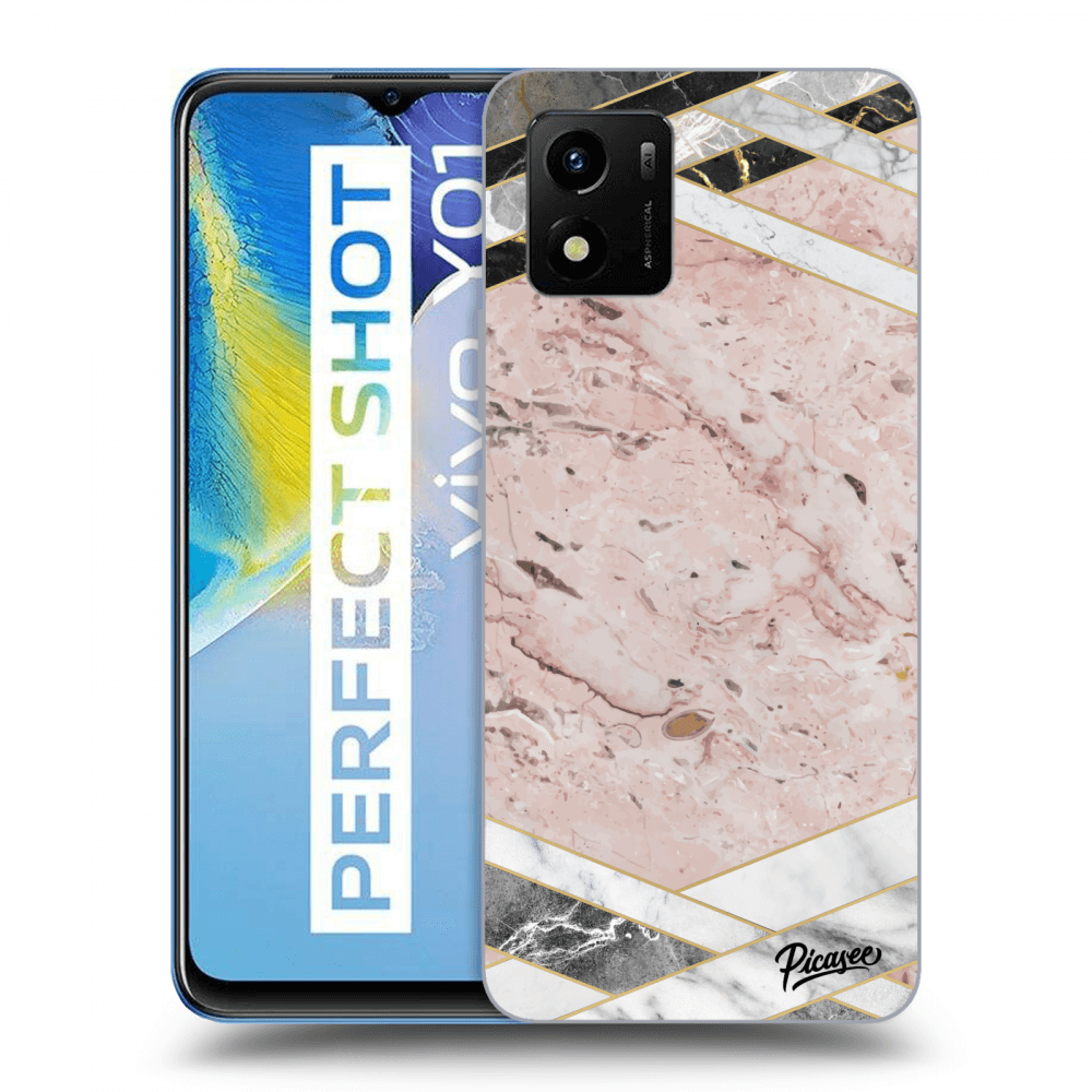 Picasee ULTIMATE CASE pro Vivo Y01 - Pink geometry