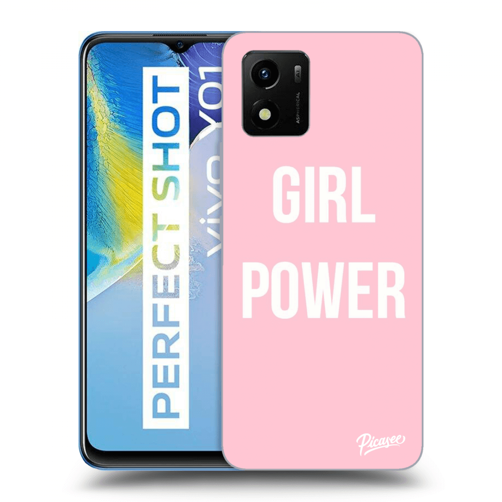 Picasee silikonowe przeźroczyste etui na Vivo Y01 - Girl power