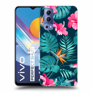 Etui na Vivo Y52 5G - Pink Monstera