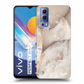 Etui na Vivo Y52 5G - Cream marble