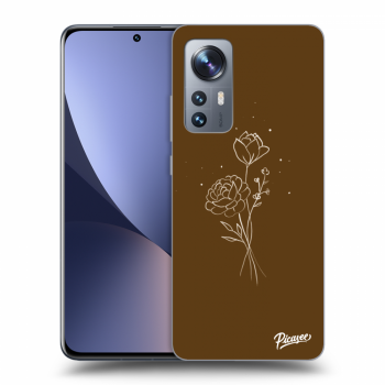 Etui na Xiaomi 12X - Brown flowers