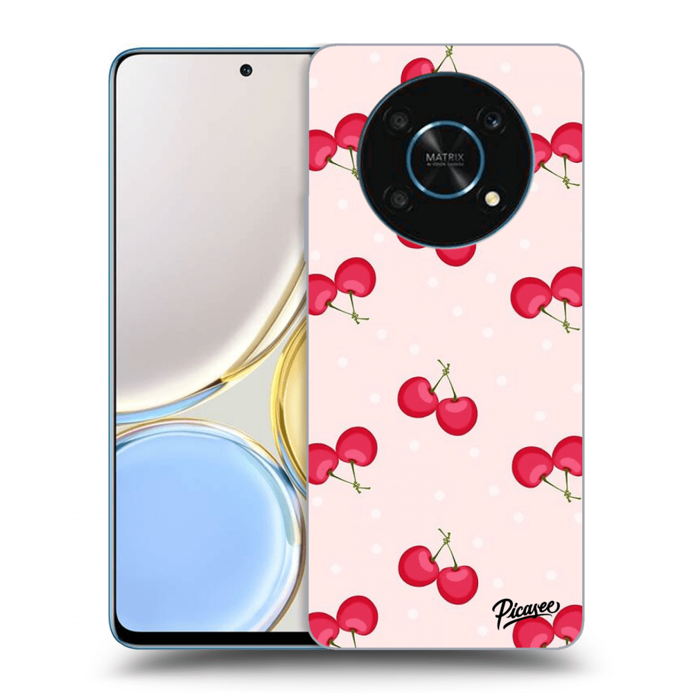Picasee silikonowe przeźroczyste etui na Honor Magic4 Lite 5G - Cherries