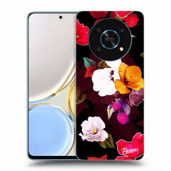Picasee silikonowe przeźroczyste etui na Honor Magic4 Lite 5G - Flowers and Berries