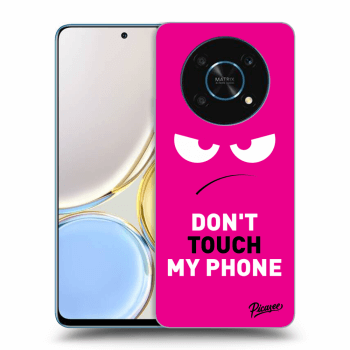 Picasee silikonowe przeźroczyste etui na Honor Magic4 Lite 5G - Angry Eyes - Pink