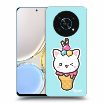 Picasee silikonowe przeźroczyste etui na Honor Magic4 Lite 5G - Ice Cream Cat
