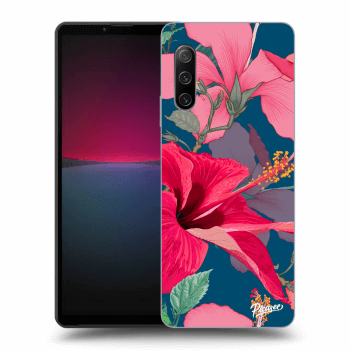 Picasee silikonowe przeźroczyste etui na Sony Xperia 10 IV 5G - Hibiscus