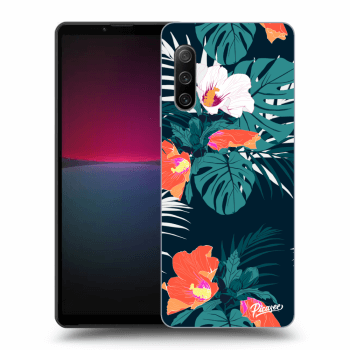 Picasee silikonowe przeźroczyste etui na Sony Xperia 10 IV 5G - Monstera Color