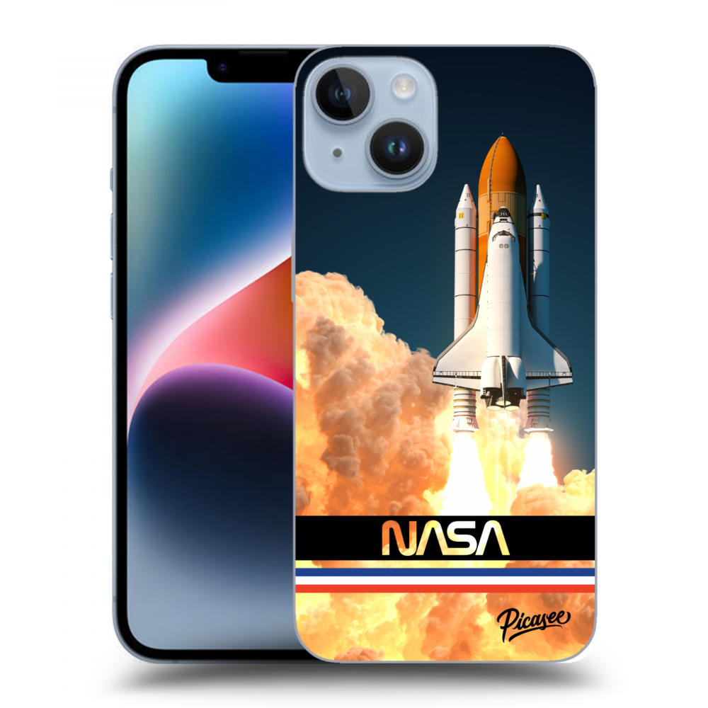 Picasee silikonowe przeźroczyste etui na Apple iPhone 14 - Space Shuttle