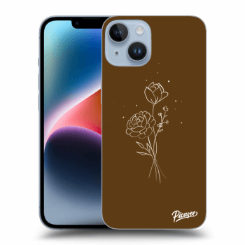Etui na Apple iPhone 14 - Brown flowers