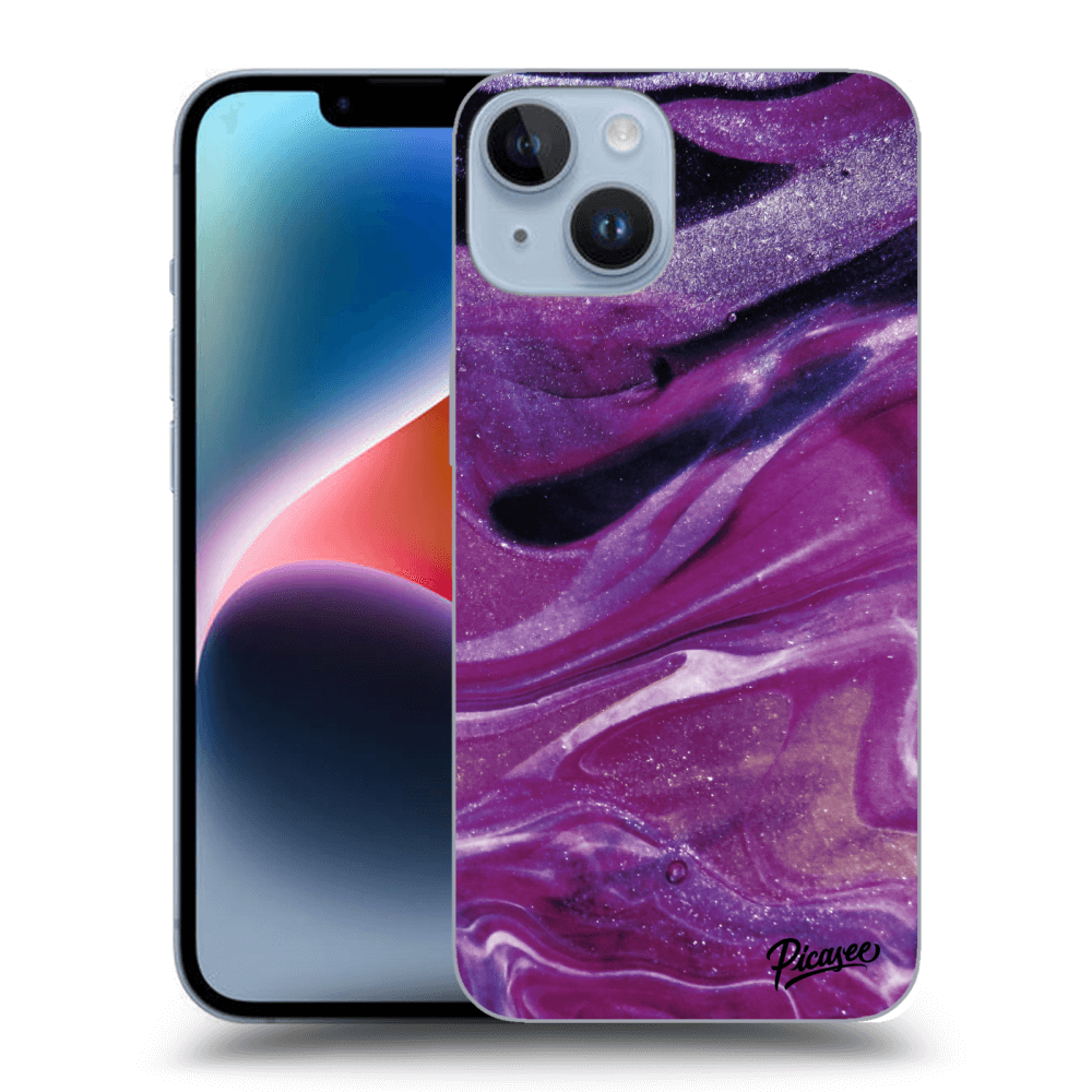 Picasee ULTIMATE CASE pro Apple iPhone 14 - Purple glitter