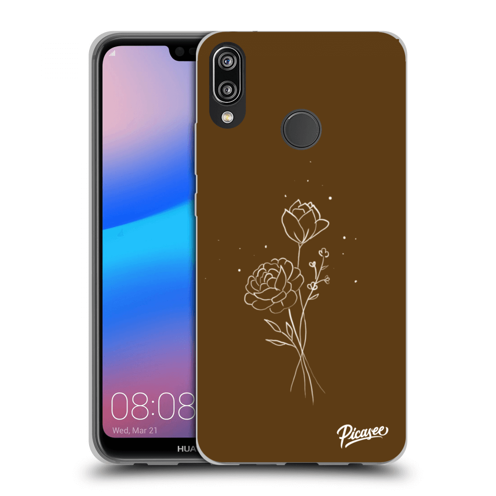 Picasee ULTIMATE CASE pro Huawei P20 Lite - Brown flowers
