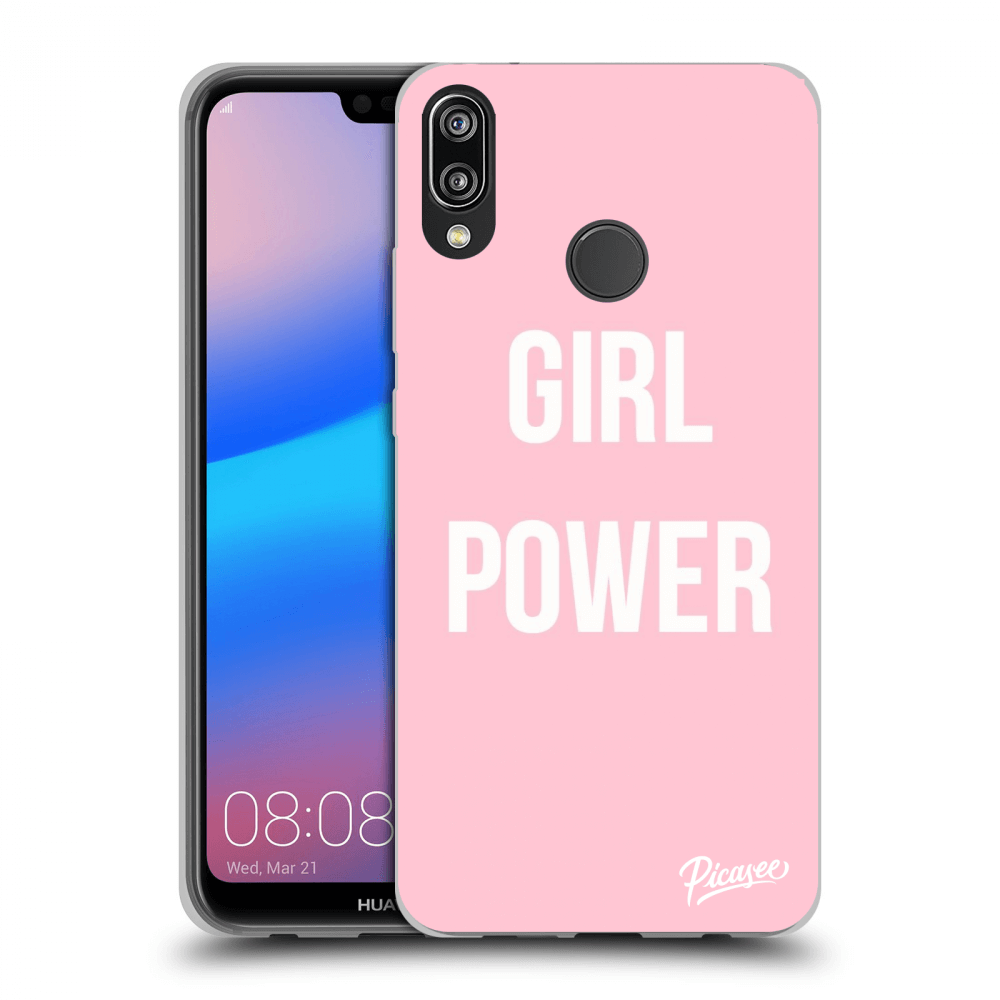 Picasee silikonowe czarne etui na Huawei P20 Lite - Girl power