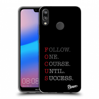 Picasee silikonowe czarne etui na Huawei P20 Lite - Focus