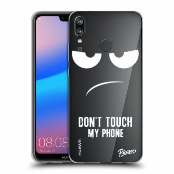 Picasee silikonowe przeźroczyste etui na Huawei P20 Lite - Don't Touch My Phone