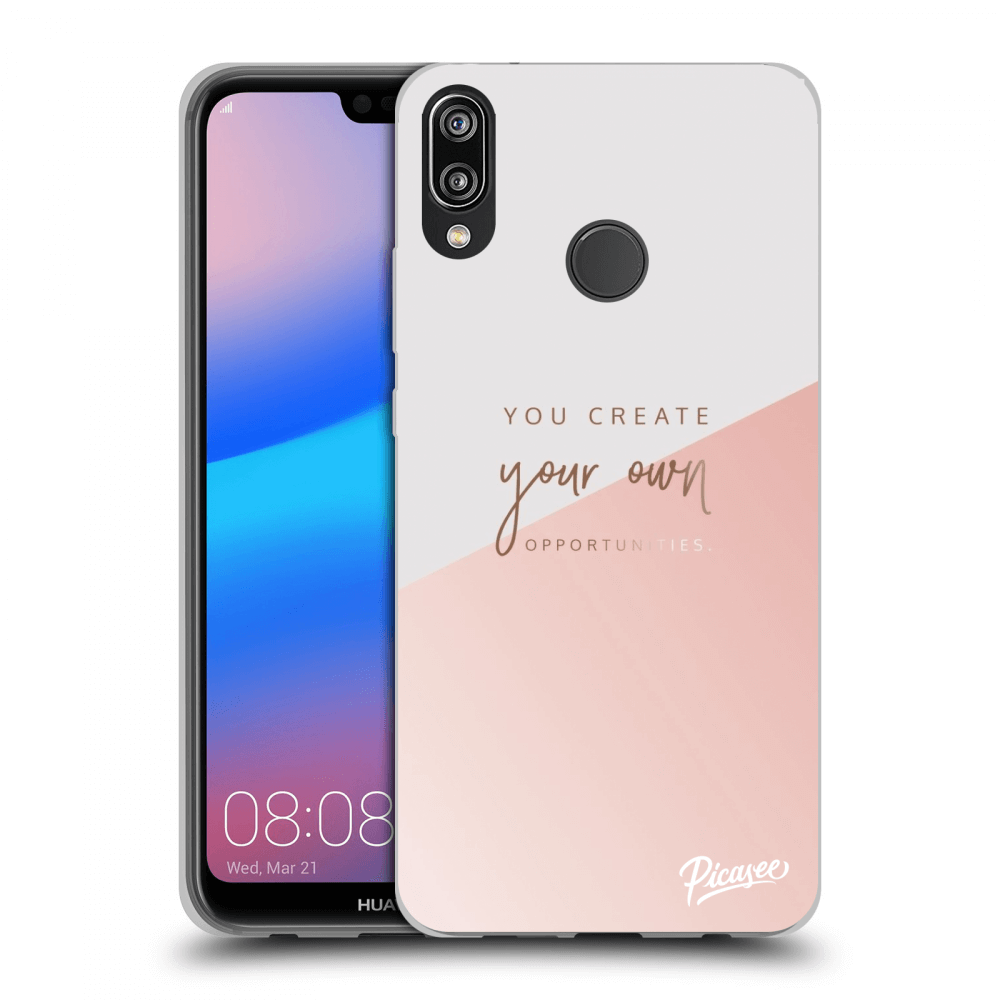 Picasee silikonowe czarne etui na Huawei P20 Lite - You create your own opportunities