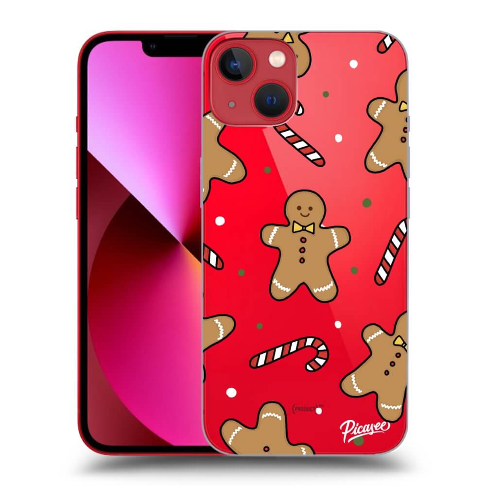 Picasee silikonowe przeźroczyste etui na Apple iPhone 14 Plus - Gingerbread
