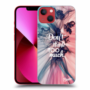 Picasee silikonowe czarne etui na Apple iPhone 14 Plus - Don't think TOO much