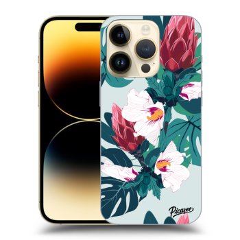 Picasee silikonowe przeźroczyste etui na Apple iPhone 14 Pro - Rhododendron
