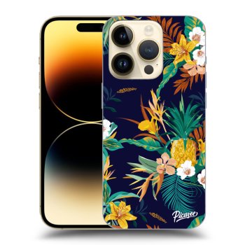 Picasee silikonowe przeźroczyste etui na Apple iPhone 14 Pro - Pineapple Color