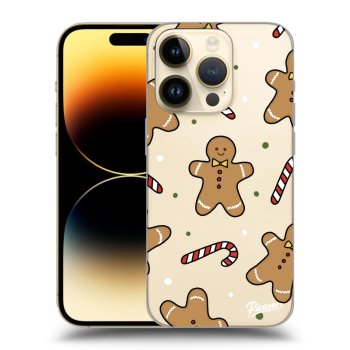 Picasee silikonowe przeźroczyste etui na Apple iPhone 14 Pro - Gingerbread