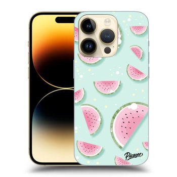 Picasee silikonowe czarne etui na Apple iPhone 14 Pro - Watermelon 2