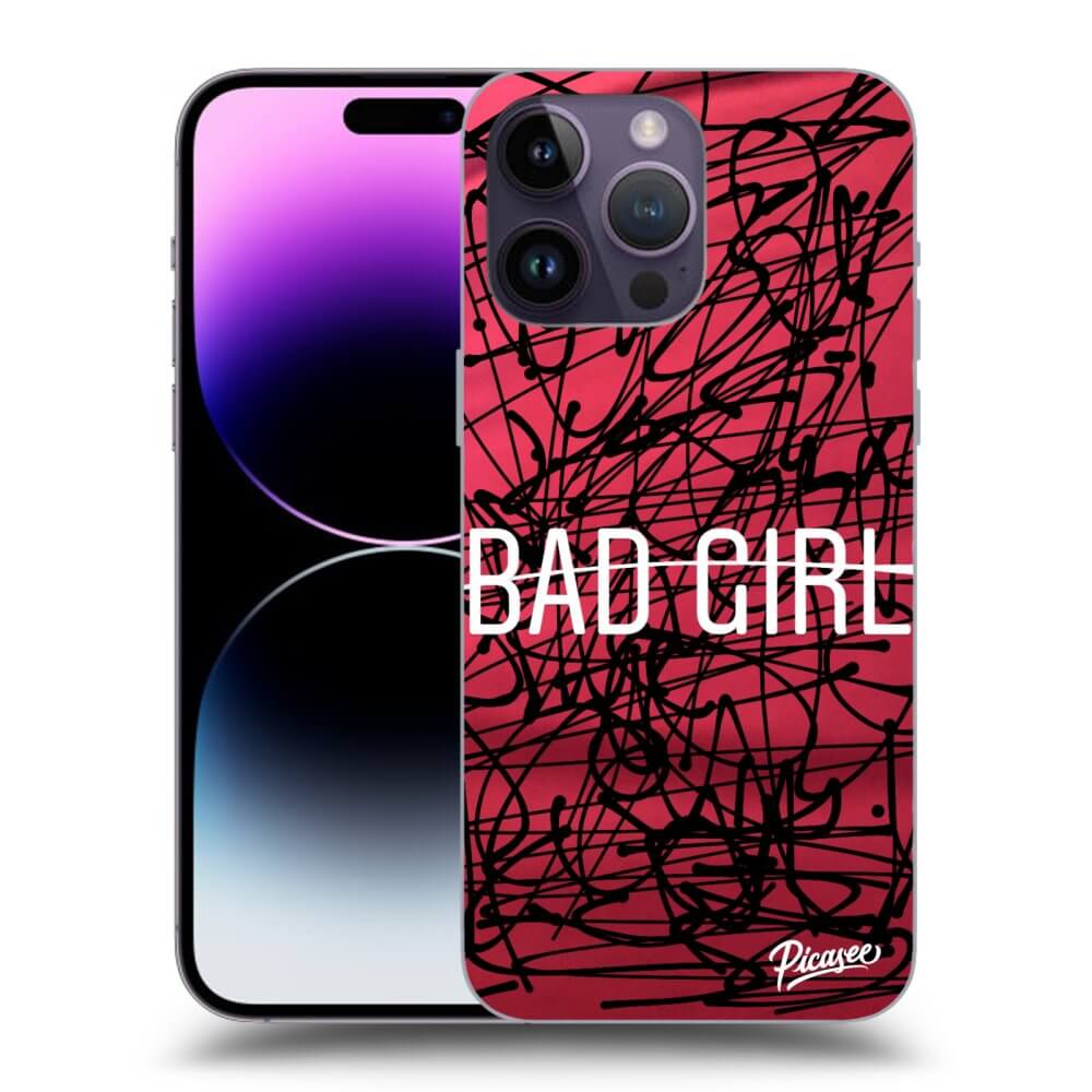 Picasee silikonowe czarne etui na Apple iPhone 14 Pro Max - Bad girl