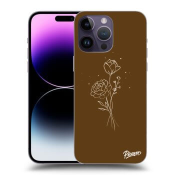 Etui na Apple iPhone 14 Pro Max - Brown flowers