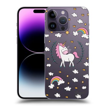 Picasee silikonowe przeźroczyste etui na Apple iPhone 14 Pro Max - Unicorn star heaven