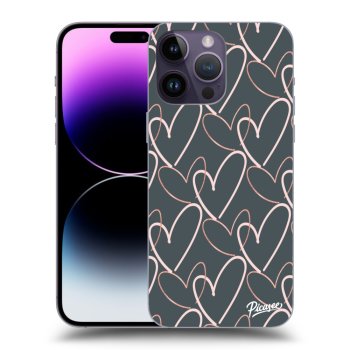 Picasee silikonowe czarne etui na Apple iPhone 14 Pro Max - Lots of love