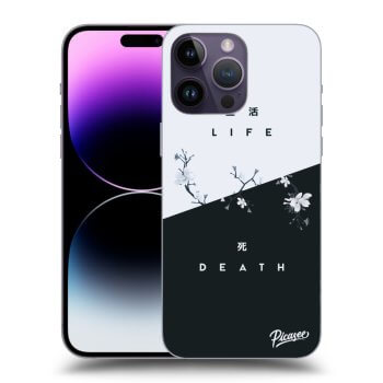 Picasee silikonowe czarne etui na Apple iPhone 14 Pro Max - Life - Death