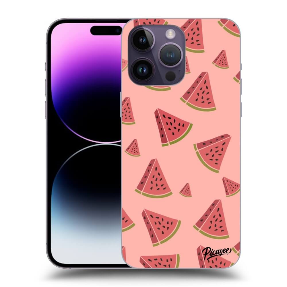 Picasee silikonowe czarne etui na Apple iPhone 14 Pro Max - Watermelon