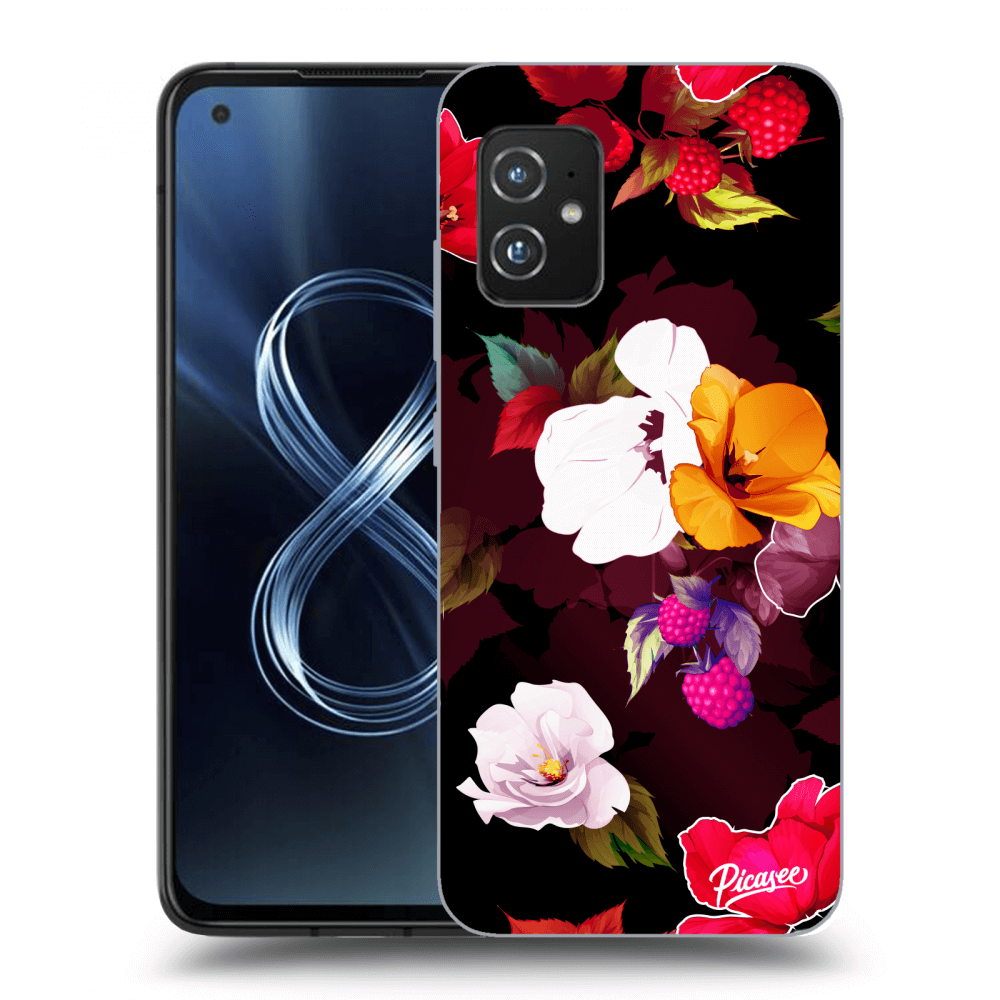 Picasee silikonowe przeźroczyste etui na Asus Zenfone 8 ZS590KS - Flowers and Berries