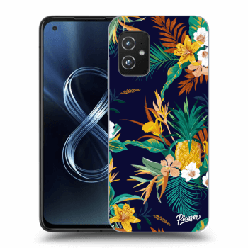 Picasee silikonowe przeźroczyste etui na Asus Zenfone 8 ZS590KS - Pineapple Color